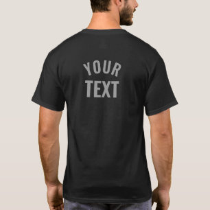 Mens Modern TShirts Add Your Text Double Sided