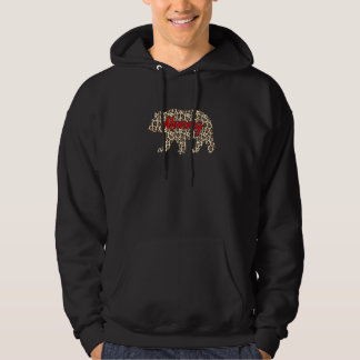Mens Mommy Bear Matching Family Leopard Pattern Be Hoodie