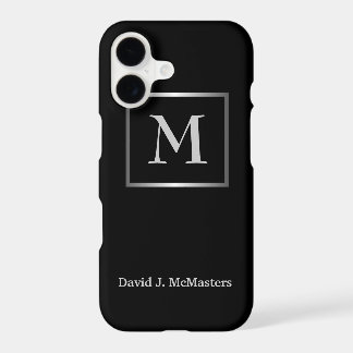 Men's Monogram Black Silver Executive Case