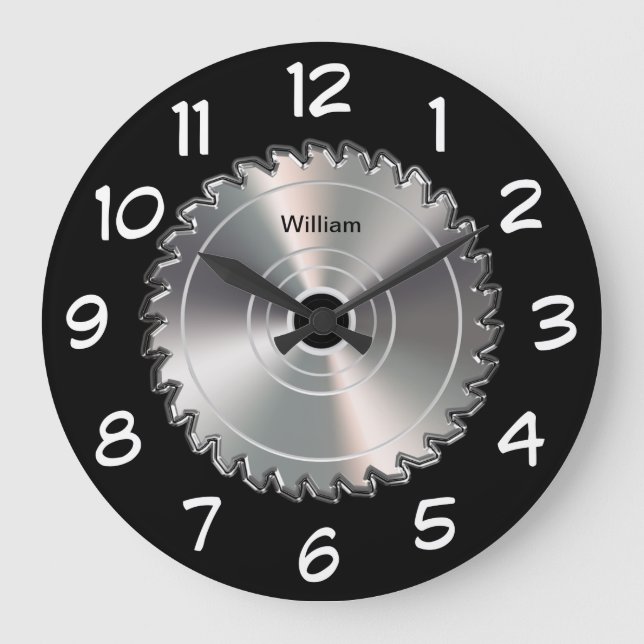 Mens Monogram Man Cave Wall Clocks (Front)