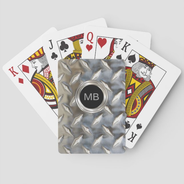 Men's Monogram Style Playing Cards (Back)