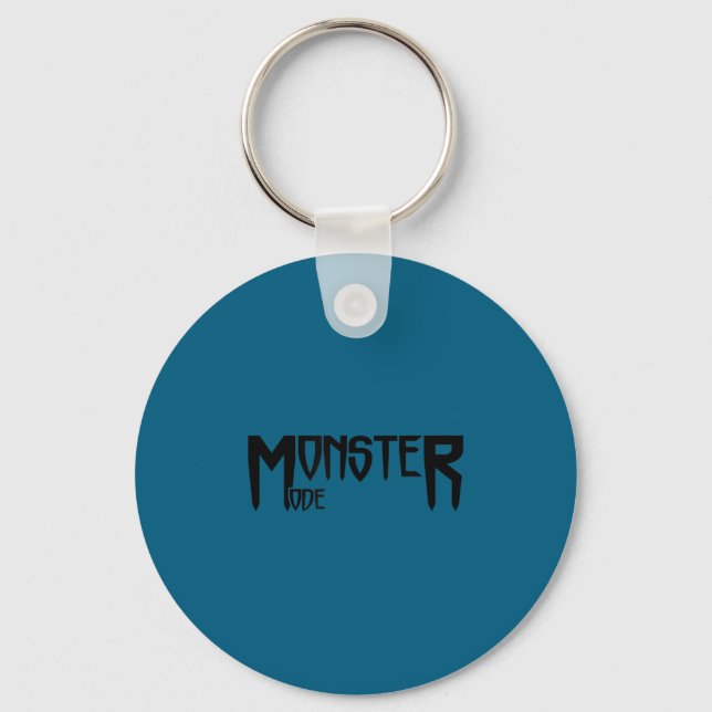 Mens Monster Mode - Gym Fitness Workout Motivation Key Ring (Front)