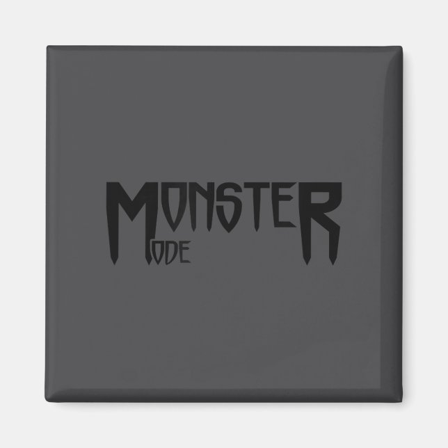 Mens Monster Mode - Gym Fitness Workout Motivation Magnet (Front)