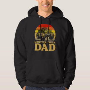 Mens Monster Truck Vintage Monster Truck Dad Fath Hoodie