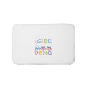 Mens MooDeng Just a Girl Who Loves Moo Deng Funny Bath Mat