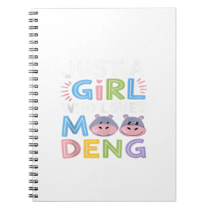 Mens MooDeng Just a Girl Who Loves Moo Deng Funny Notebook