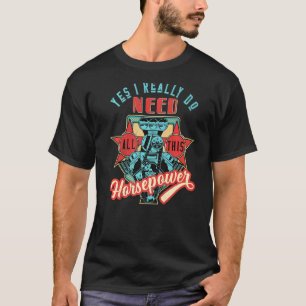 Mens More Horsepower Blown Engine Gearheads T-Shirt