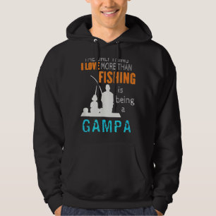 Mens More Than Love Fishing Gampa Special Grandpa Hoodie