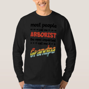 Mens Most People Call Me Arborist Most Important G T-Shirt