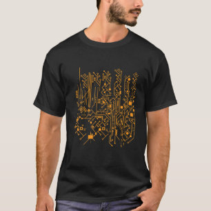 Mens Motherboard Motherboard Circuit CPU Nerd IT E T-Shirt