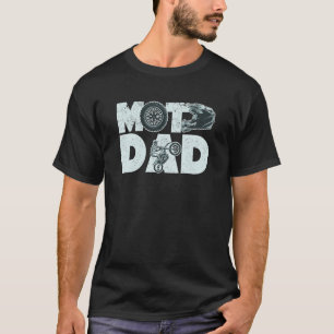 Mens Moto Dad  Dirt Bike Motocross Daddy Father's  T-Shirt