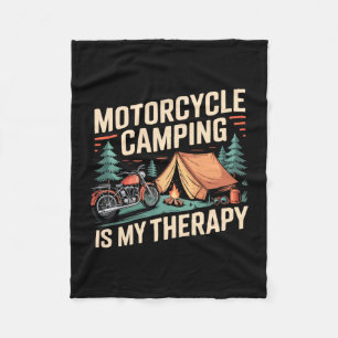 Mens motocamping motorcycle rider travel camp fleece blanket