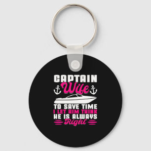 Mens motor boats captain wife speed boat owner key ring