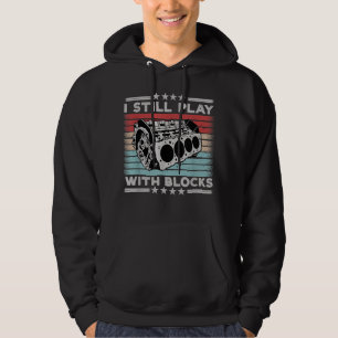 Mens motor car engine mechanics funny i still play hoodie