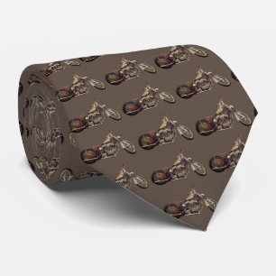 Men's Motorcycle Classic Brown    Neck Tie