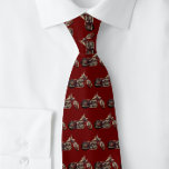 Men's Motorcycle Classic Maroon Wine|  Neck Tie<br><div class="desc">Designed classy enough with motorcycles,  a bit of style in Maroon backdrop




ZarallaCreations©</div>