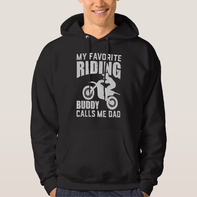 Mens Motorcycle Dad Biker  Funny Mx Favourite Ridi Hoodie (Front)