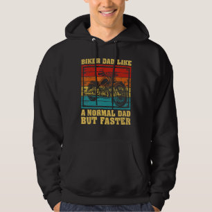 Mens Motorcycle Vintage Biker Dad Like A Normal Da Hoodie