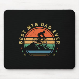 Mens Mountain Bike Lover Retro Biking Dad Vintage- Mouse Mat
