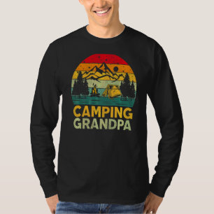 Mens Mountain Vintage Camping Grandpa Father's Day T-Shirt
