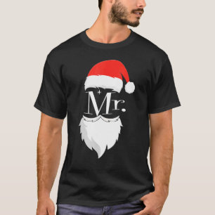 Mens Mr And Mrs Claus Couples Christmas Pyjamas Sa T-Shirt