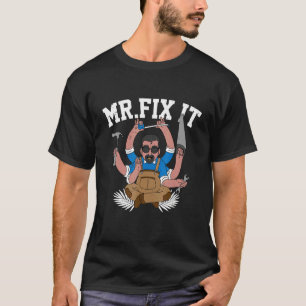 Mens Mr Fix It Graphic Craftsman Working Crafting  T-Shirt