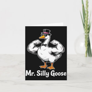 Mens mr silly goose bridge to be wedding party card
