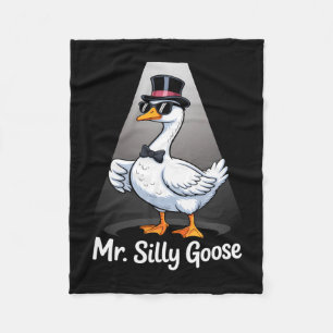 Mens mr silly goose gettin' loose bridge to be fleece blanket