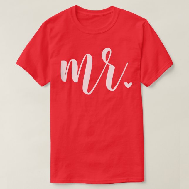 Mens Mr Wedding Newlywed Husband Honeymoon Matchin T-Shirt (Design Front)