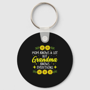 Mens mum knows a lot but grandma knows everything key ring
