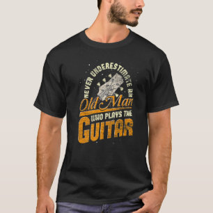 Mens Music Never Underestimate An Old Man Who Play T-Shirt
