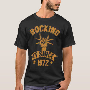 Mens Music Rock Band Drumming Drummer Born In 1972 T-Shirt