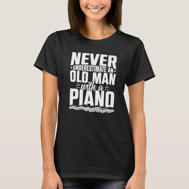 Mens  Musician Retired Pianist Men Music Retiremen T-Shirt (Front)