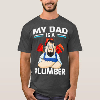 Mens My Dad Is A Plumber Fathers Day Premium T-Shirt