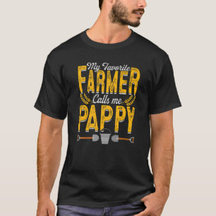 Mens My Favorite Farmer Calls Me Pappy Farming Pap T-Shirt