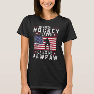 Mens My Favorite Hockey Player Calls Me Pawpaw Fat T-Shirt