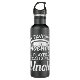 Mens My Favorite Hockey Player Calls Me Uncle Funn 710 Ml Water Bottle