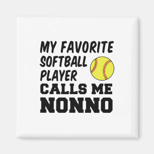 Mens My Favorite Softll Player Calls Me Nonno Ital Magnet