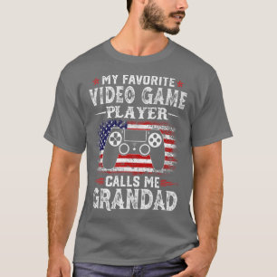 Mens My Favorite Video Game Player Calls Me Granda T-Shirt