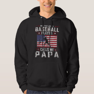 Mens My Favourite Baseball Player Calls Me Papa Fa Hoodie