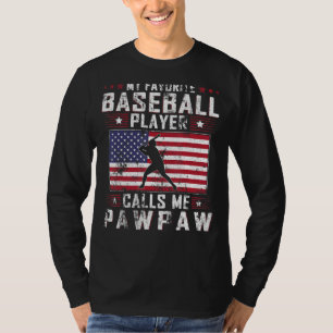 Mens My Favourite Baseball Player Calls Me Pawpaw T-Shirt