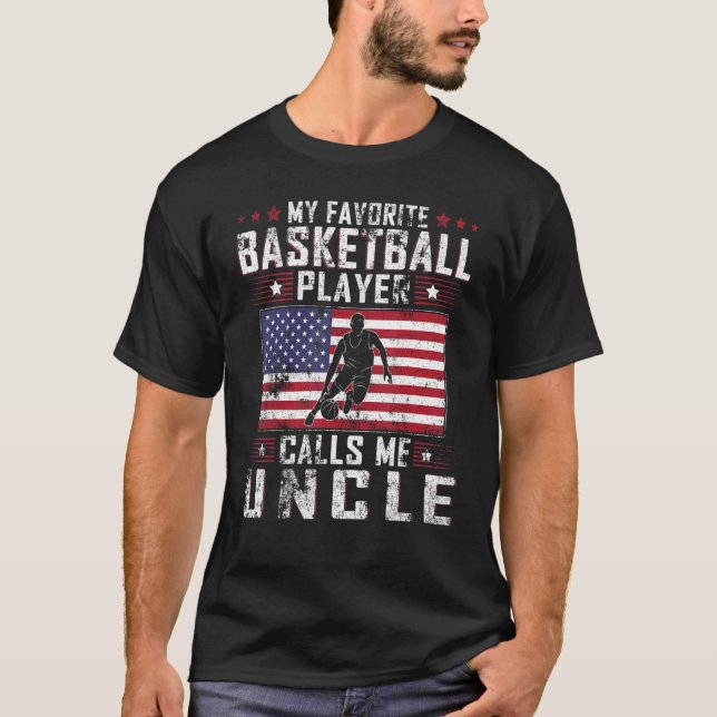 Mens My Favourite Basketball Player Calls Me Uncle T-Shirt (Front)