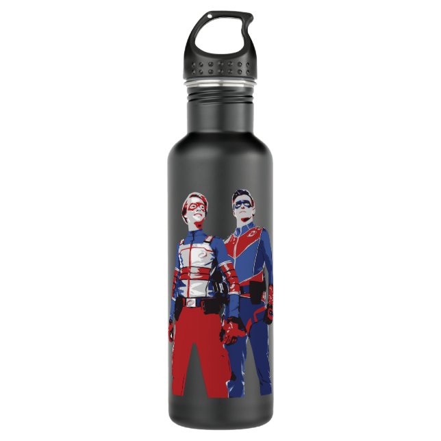 Mens My Favourite Captain Man And Kid Danger Linea 710 Ml Water Bottle (Front)