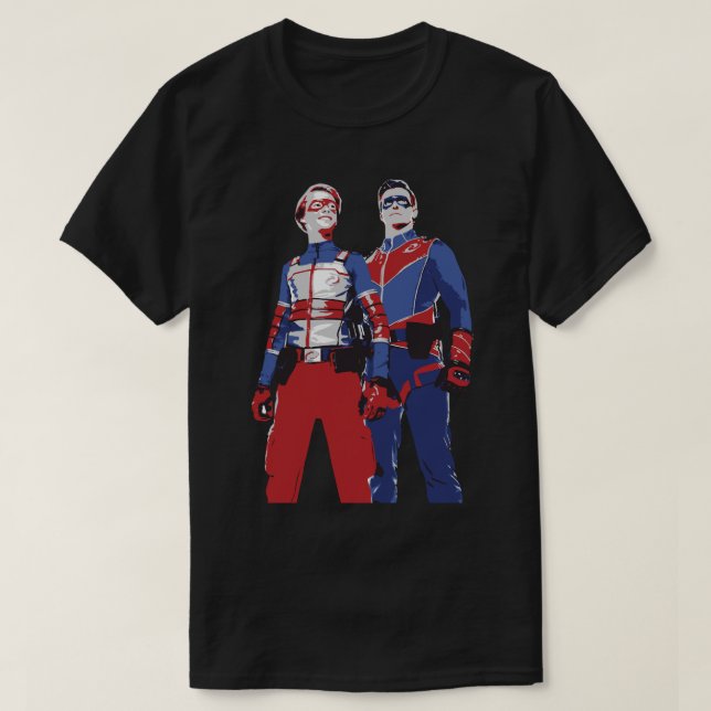 Mens My Favourite Captain Man And Kid Danger Linea T-Shirt (Design Front)