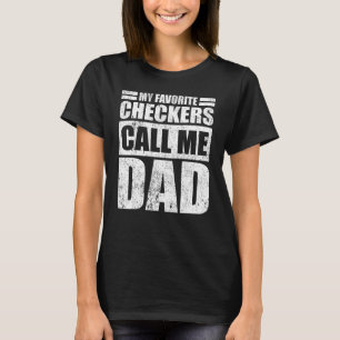 Mens My Favourite Checkers Calls Me Dad Father's T-Shirt