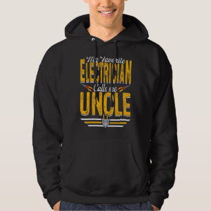 Mens My Favourite Electrician Calls Me Uncle  Papa Hoodie