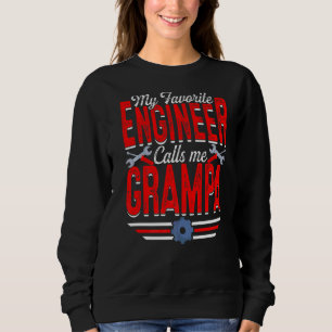 Mens My Favourite Engineer Calls Me Grampa Enginee Sweatshirt