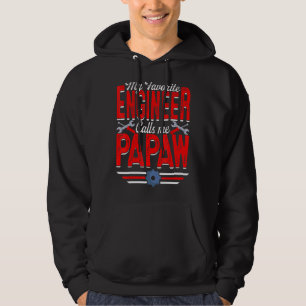 Mens My Favourite Engineer Calls Me Papaw Engineer Hoodie