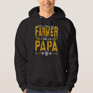 Mens My Favourite Farmer Calls Me Papa Farming Pap Hoodie