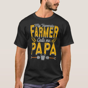 Mens My Favourite Farmer Calls Me Papa Farming Pap T-Shirt